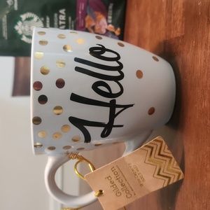 Boston Warehouse 18 oz Hello Coffee Cup NWT